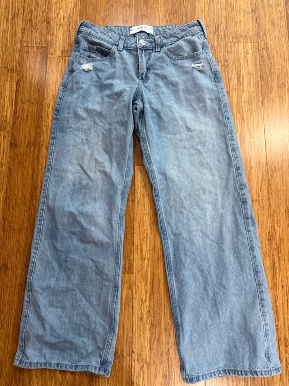 Hollister Light Blue Wide Leg Flare Jeans